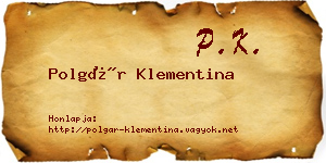 Polgár Klementina névjegykártya